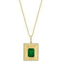 エフィー コレクション レディース ネックレス・チョーカー・ペンダントトップ アクセサリー EFFY Emerald (1-3/8 ct. t.w.) & Di...