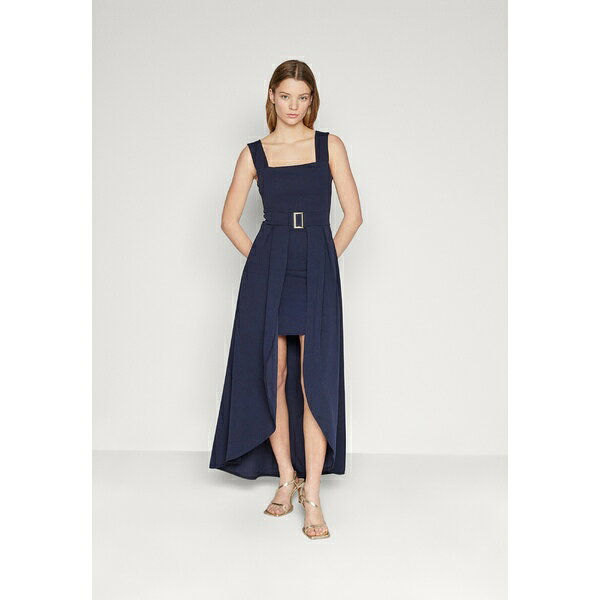 ヴァル ジー レディース ワンピース トップス BELTED TULIP SKIRT MAXI - Cocktail dress / Party dress - navy blue
