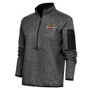 アンティグア レディース パーカー スウェットシャツ アウター Rochester Red Wings Antigua Women 039 s Fortune HalfZip Pullover Jacket Heather Black