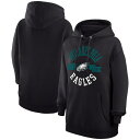 【送料無料】 カールバンクス レディース パーカー・スウェットシャツ アウター Philadelphia Eagles GIII 4Her by Carl Banks Women's City Graphic Team Fleece Pullover Hoodie Black