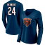 եʥƥ ǥ T ȥåץ Chicago Bears Fanatics Branded Women's Team Authentic Personalized Name &Number Long Sleeve VNeck TShirt Navy