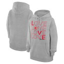 カールバンクス レディース パーカー・スウェットシャツ アウター Calgary Flames GIII 4Her by Carl Banks Women's Hockey Love Fleece Pullover Hoodie Gray