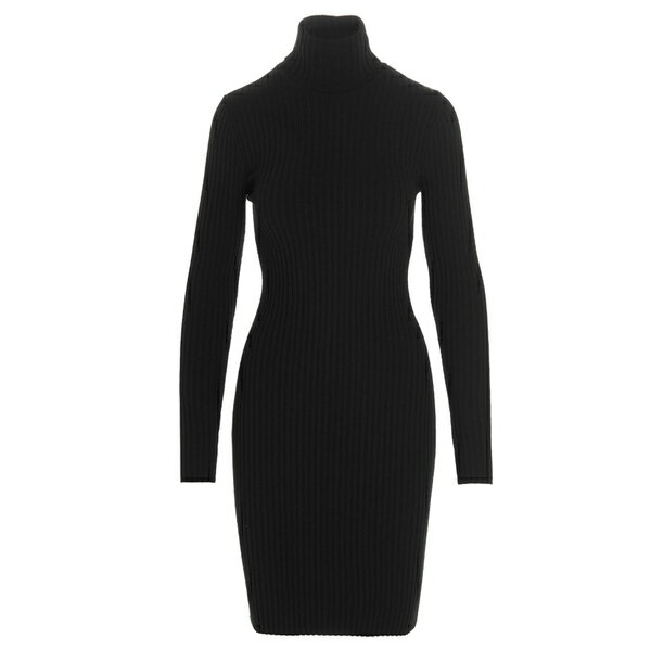 ウォルフォード レディース ワンピース トップス Ribbed Merino Dress Blackのサムネイル