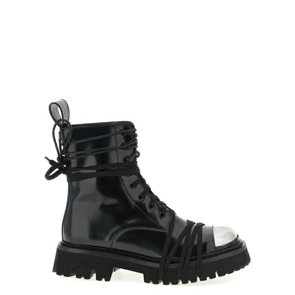 モスキーノ レディース ブーツ シューズ 'combat' Combat Boots Black