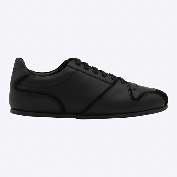 モスキーノ メンズ スニーカー シューズ Black Leather Sneakers Black