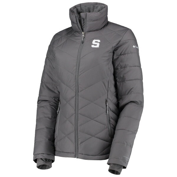 コロンビア レディース ジャケット＆ブルゾン アウター Michigan State Spartans Columbia Women's Heavenly OmniHeat FullZip Jacket Gray