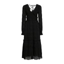 【送料無料】 シー レディース ワンピース トップス Midi dresses Black