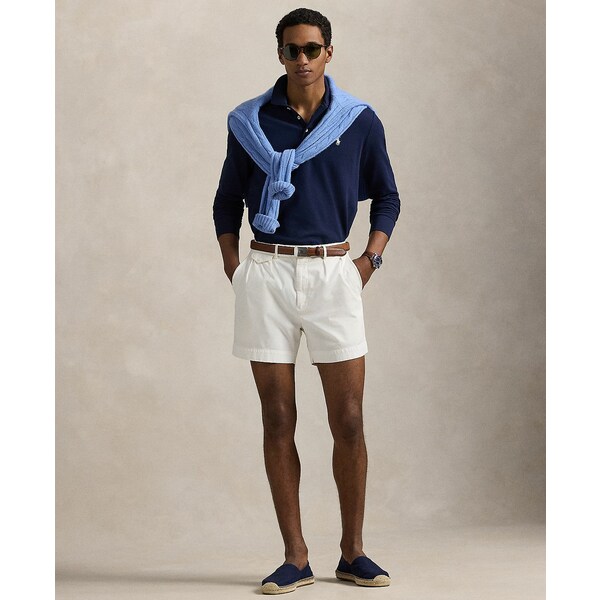 ラルフローレン メンズ シャツ トップス Men's Classic-Fit Stretch Mesh Polo Shirt Refined Navy/White