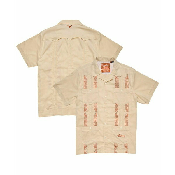 ハウラーブラザーズ メンズ シャツ トップス Men's Tan Texas Longhorns Guayabera Full-Snap Shirt Tan