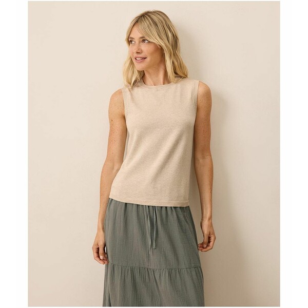 パクト レディース カットソー トップス Women's Organic Cotton Classic Fine Knit Shell Sandshell h..