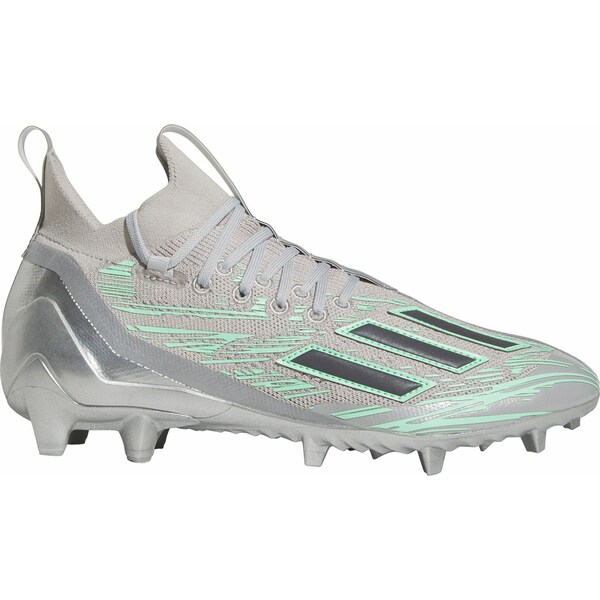 AfB_X Y TbJ[ X|[c adidas Men's adizero Primknit Flash Football Cleats Grey/Green