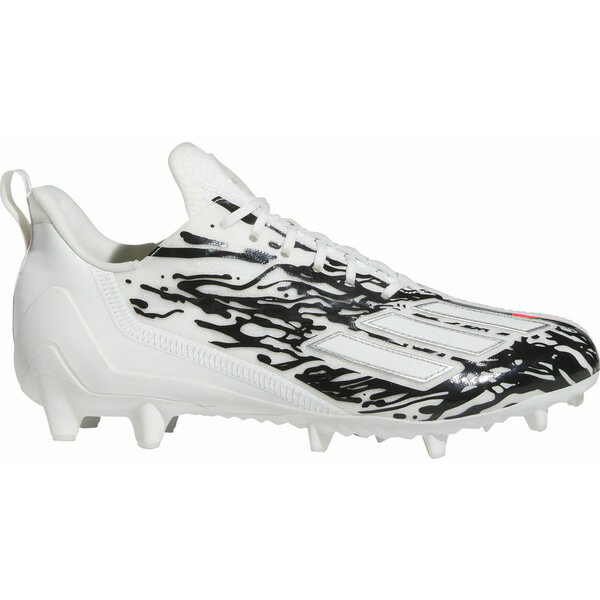 AfB_X Y TbJ[ X|[c adidas Men's adizero 12.0 Poison Football Cleats White/Silver