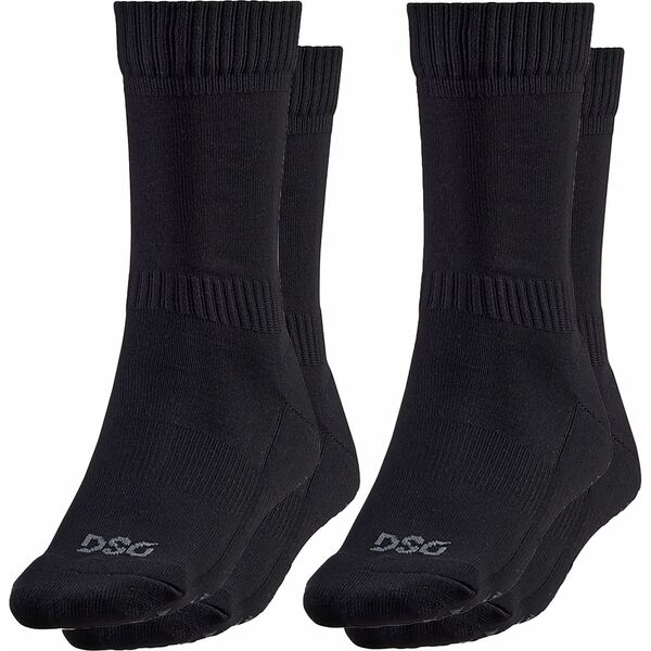 DSG fB[X C A_[EFA DSG Soccer Grip Crew Socks - 2 Pack Black