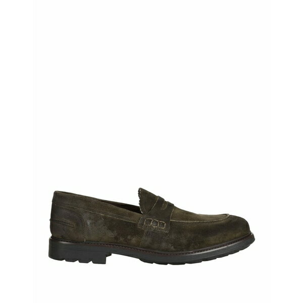 【送料無料】 カフェノワール メンズ スリッポン・ローファー シューズ Loafers Dark green