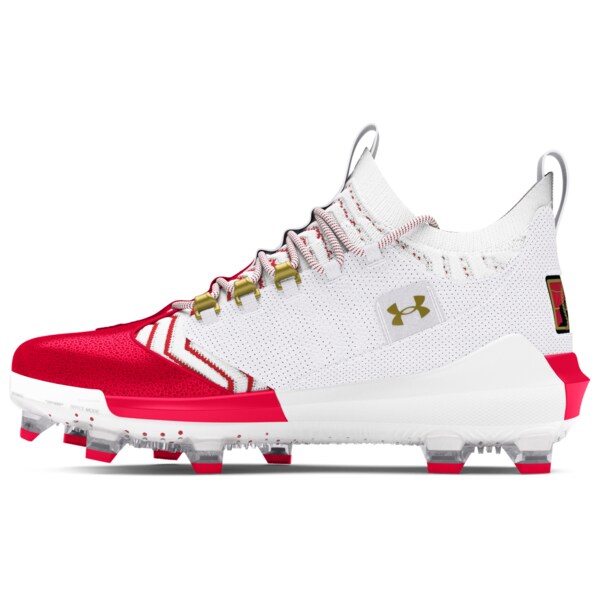 アンダーアーマー メンズ 陸上 スポーツ Under Armour Harper 9 Pro TPU White/Red/Metallic Gold