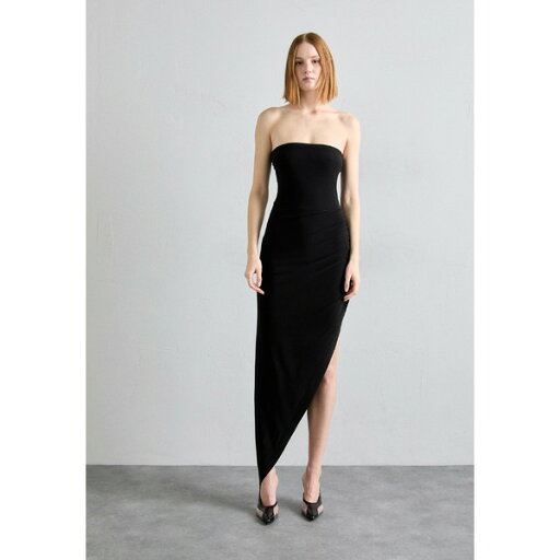 ノーマカマリ レディース ワンピース トップス STRAPLESS SIDE DRAPE GOWN - Jersey dress - black ノーマカマリ レディース ワンピース トップス STRAPLESS SIDE DRAPE GOWN - Jersey dress - black