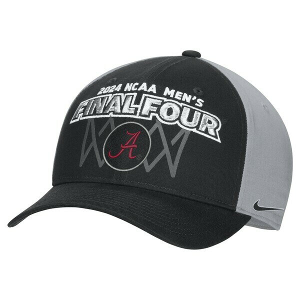 ナイキ メンズ 帽子 アクセサリー Alabama Crimson Tide Nike 2024 NCAA Men's Basketball Tournament March Madness Final Four Regional Champions Locker Room Classic 99 Adjustable Hat Black