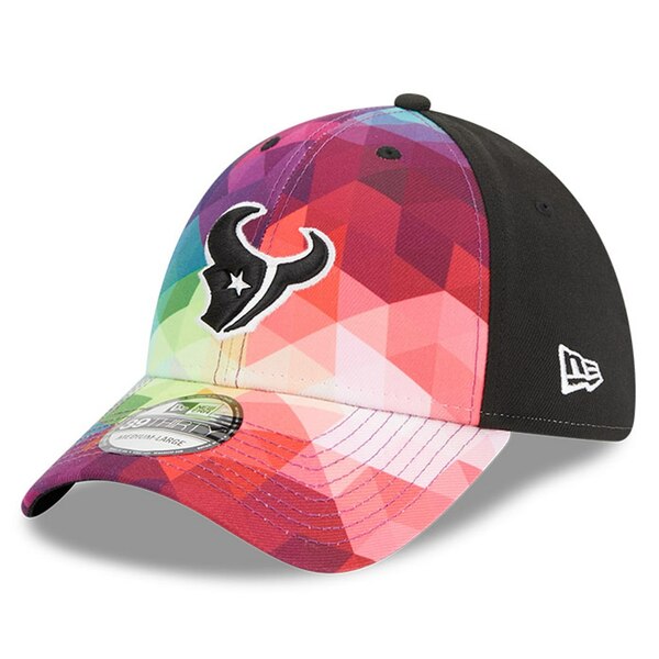 ニューエラ メンズ 帽子 アクセサリー Houston Texans New Era 2023 NFL Crucial Catch 39THIRTY Flex Hat Pink