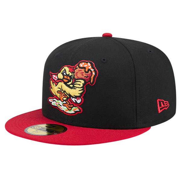 ニューエラ メンズ 帽子 アクセサリー Akron RubberDucks New Era Theme Night Fried Chicken & Hot Rice 59FIFTY Fitted Hat Black