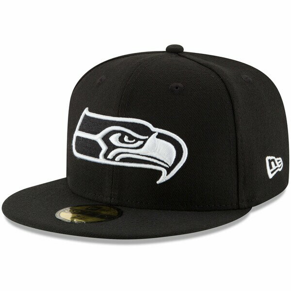 ニューエラ メンズ 帽子 アクセサリー Seattle Seahawks New Era BDub 59FIFTY Fitted Hat Black
