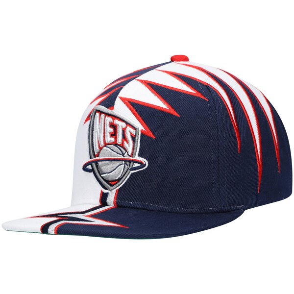 ミッチェル＆ネス ミッチェル&ネス メンズ 帽子 アクセサリー New Jersey Nets Mitchell & Ness x Lids Hardwood Classics Shockwave Snapback Hat White