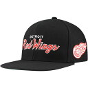 ミッチェル＆ネス ミッチェル&ネス メンズ 帽子 アクセサリー Detroit Red Wings Mitchell & Ness Core Team Script 2.0 Snapback Hat Black