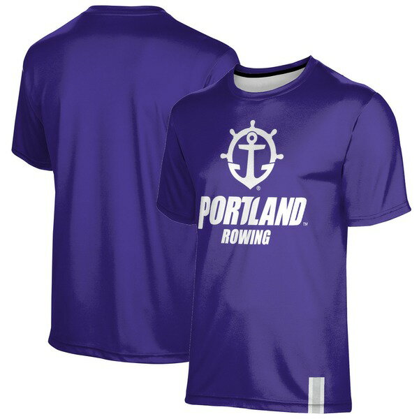 プロスフィア メンズ Tシャツ トップス Portland Pilots ProSphere Rowing Logo Stripe TShirt Purple