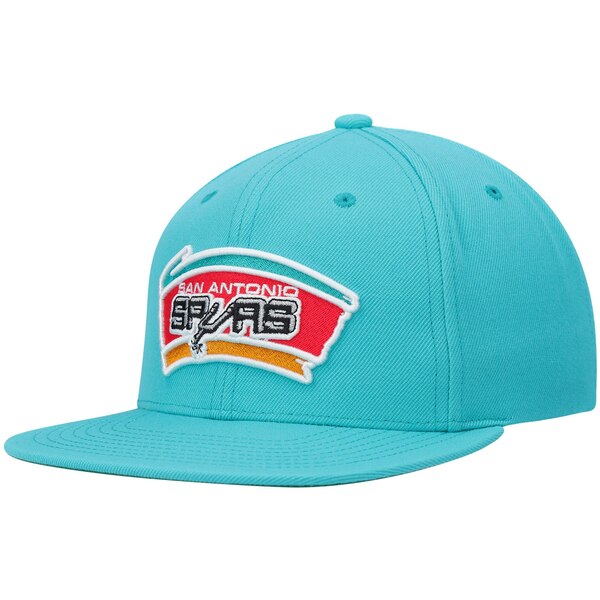 ミッチェル&ネス メンズ 帽子 アクセサリー San Antonio Spurs Mitchell & Ness Hardwood Classics Team Ground 2.0 Snapback Hat Teal