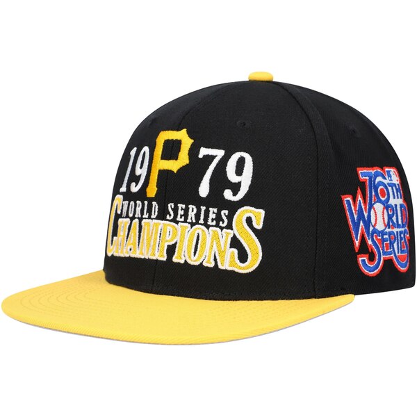 ミッチェル&ネス メンズ 帽子 アクセサリー Pittsburgh Pirates Mitchell & Ness World Series Champs Snapback Hat Black