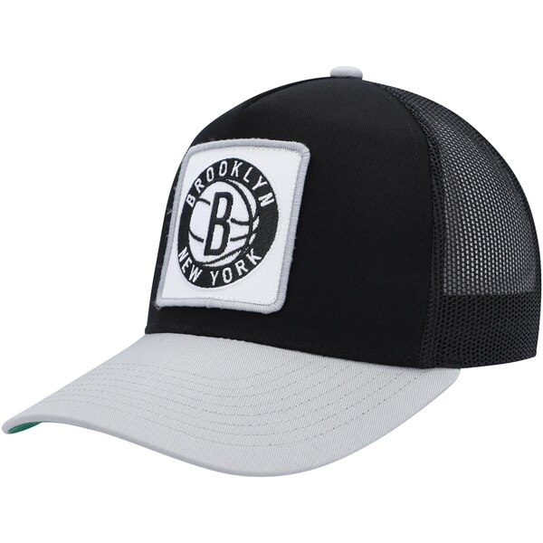 ミッチェル＆ネス ミッチェル&ネス メンズ 帽子 アクセサリー Brooklyn Nets Mitchell & Ness SOUL Truck It Trucker Snapback Hat Black/Gray
