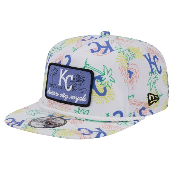 j[G Y Xq ANZT[ Kansas City Royals New Era Islander Golfer Snapback Hat White