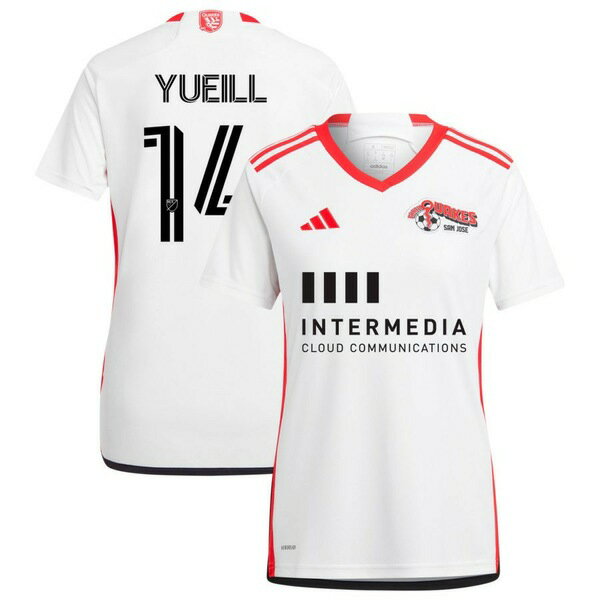 AfB_X fB[X jtH[ gbvX San Jose Earthquakes adidas Women's 2024 The 50 Kit Replica Custom Jersey White