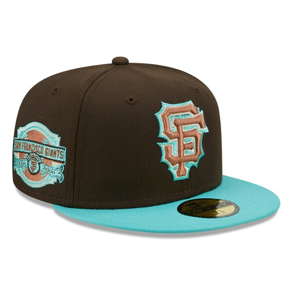 ニューエラ メンズ 帽子 アクセサリー San Francisco Giants New Era Walnut Mint 59FIFTY Fitted Hat Brown/Mint