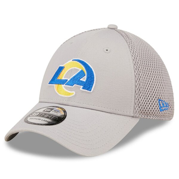 j[G Y Xq ANZT[ Los Angeles Rams New Era Team Neo 39THIRTY Flex Hat Gray