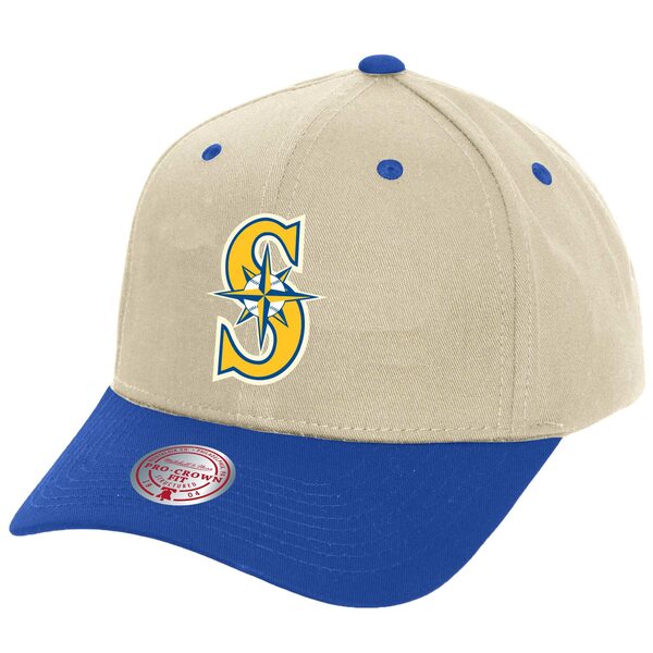 ミッチェル＆ネス ミッチェル&ネス メンズ 帽子 アクセサリー Seattle Mariners Mitchell & Ness Pro Crown Adjustable Hat Cream