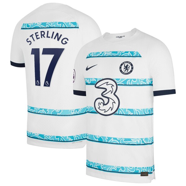 ナイキ メンズ ユニフォーム トップス Raheem Sterling Chelsea Nike 2022/23 Away Vapor Match Authentic Player Jersey White