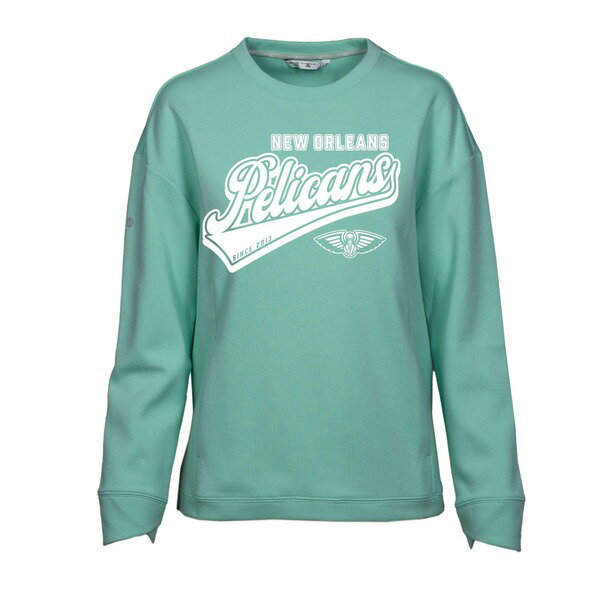 ٥륦 ǥ ѡåȥ  New Orleans Pelicans Levelwear Women's Fiona Sweep Pullover Sweatshirt Mint