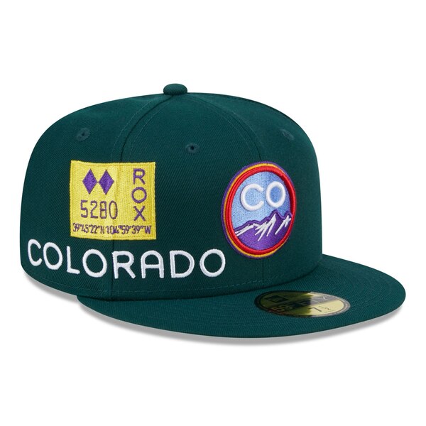 ニューエラ メンズ 帽子 アクセサリー Colorado Rockies New Era City Connect Icon 59FIFTY Fitted Hat Green