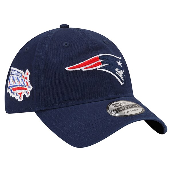 ニューエラ メンズ 帽子 アクセサリー New England Patriots New Era Distinct 9TWENTY Adjustable Hat Navy