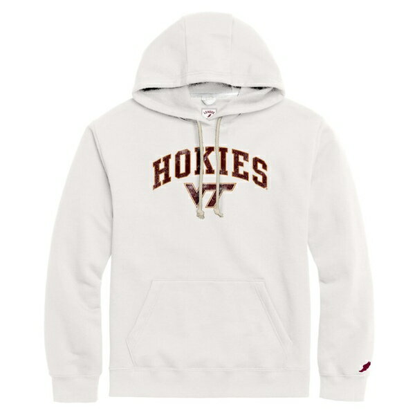 リーグカレッジエイトウェア メンズ パーカー・スウェットシャツ アウター Virginia Tech Hokies League Collegiate Wear Essential Fleece Pullover Hoodie White
