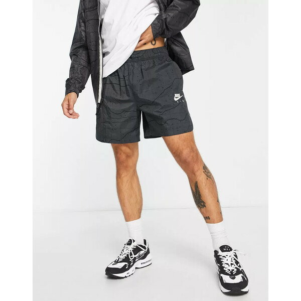 ナイキ メンズ カジュアルパンツ ボトムス Nike Air graphic logo woven shorts in dark gray Gray
