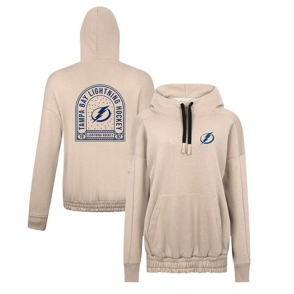 レベルウェア レディース パーカー・スウェットシャツ アウター Tampa Bay Lightning Levelwear Women's Waterfall Stained Glass Pullover Hoodie Khaki