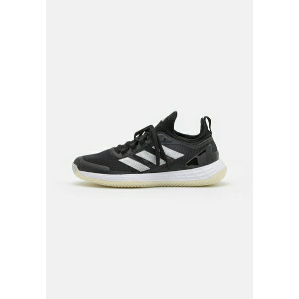 ǥ ǥ ƥ˥ ݡ ADIZERO UBERSONIC 4.1 TENNIS - Clay court tennis shoes - core black/silver metallic/footwearr white