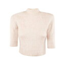 スポーツマックス レディース ニット&セーター アウター High-neck Cropped Sweater PINK