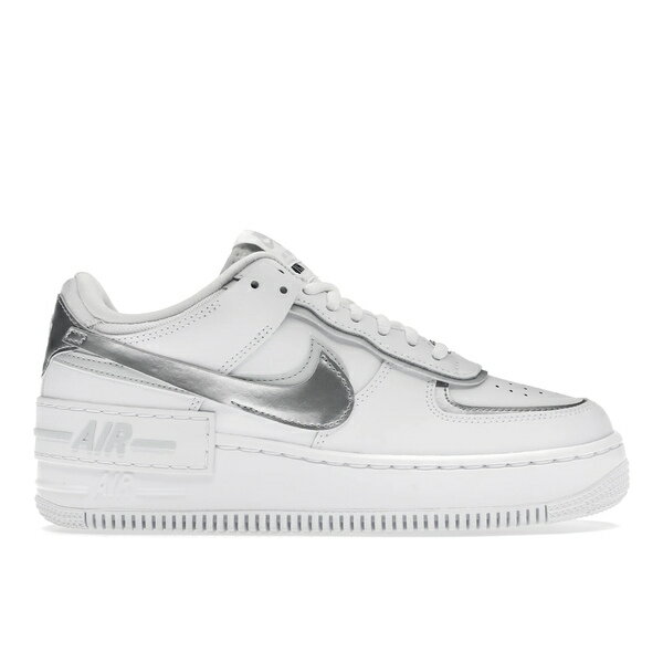 Nike ナイキ レディース スニーカー 【Nike Air Force 1 Low Shadow】 サイズ US_8W(25cm) White Pure Platinum Metallic Silver (Women's) 1