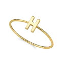 2028 fB[X O ANZT[ 14K Gold-tone Initial Ring H