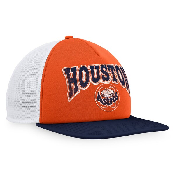ファナティクス メンズ 帽子 アクセサリー Houston Astros Fanatics Heritage Foam Front Trucker Snapback Hat Orange/Navy