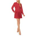 セセ レディース ワンピース トップス Women's Drop-Waist Pleated Shirtdress Sunset Clay