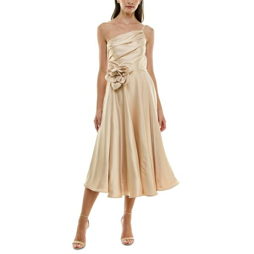テイラー レディース ワンピース トップス Women's Asymmetric Rosette Sleeveless Midi Dress Bone テイラー レディース ワンピース トップス Women's Asymmetric Rosette Sleeveless Midi Dress Bone
