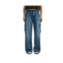 コットンオン レディース デニムパンツ ボトムス Women's Relaxed Cargo Jean Tidal blue